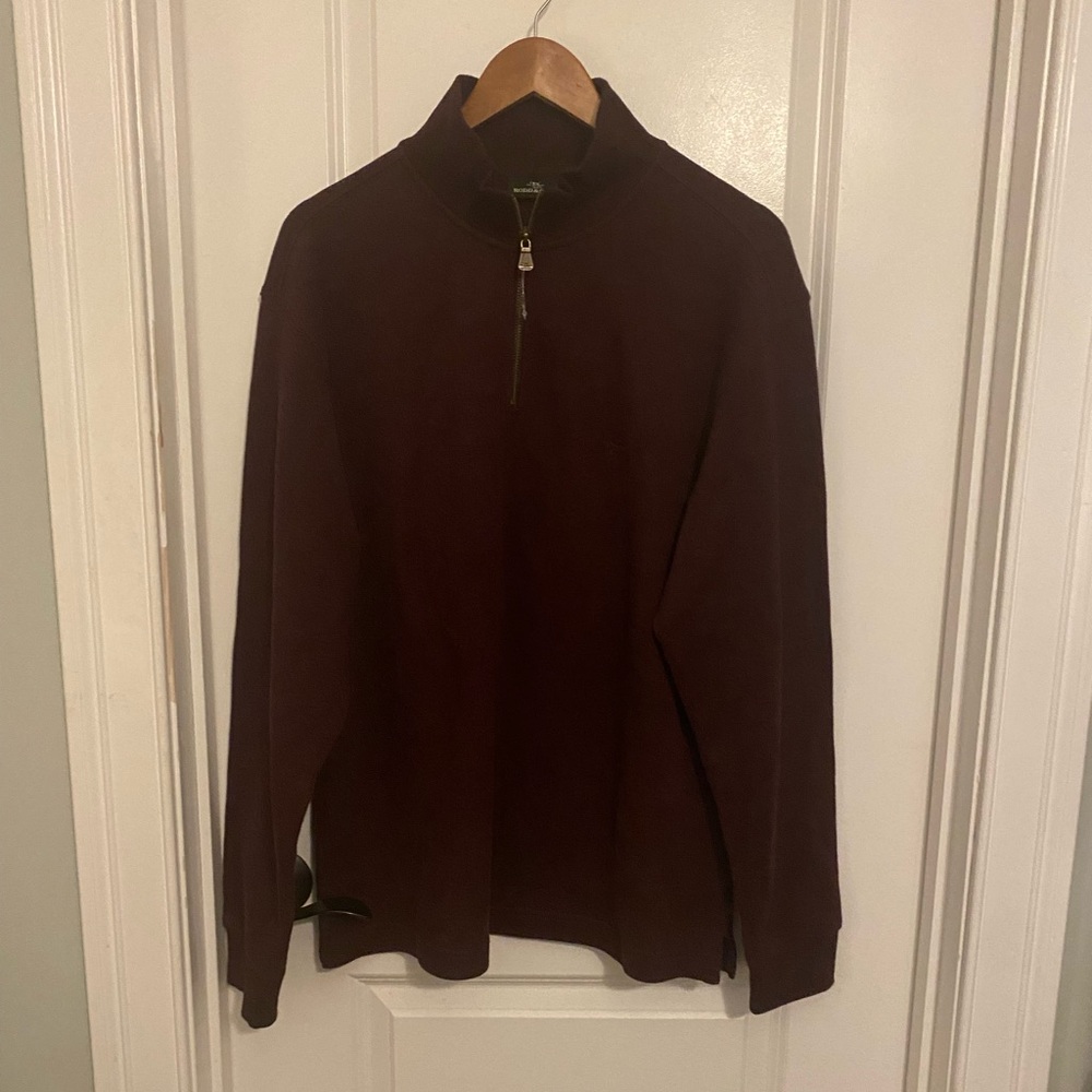 NWOT Rodd & Gunn Men's Quarter-Zip Sweater Pullover Burgundy